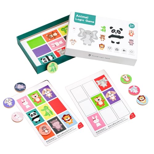 Tier-Vereinsspielkarte, Tier-Vereinsspiel, sortiertes Spiel-Trainingsspielzeug – Kartenspiel für Tierhaltung, Logikspiele, Lernspielzeug für von Generic