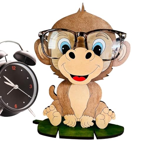 Tierbrillenhalter - Lustiger Brillenhalter | Kreativer handgefertigter Holz-Sonnenbrillenständer für Schreibtischzubehör, Heimdekorationen, 3,93 x 4,72 x 5,90 pol von Generic