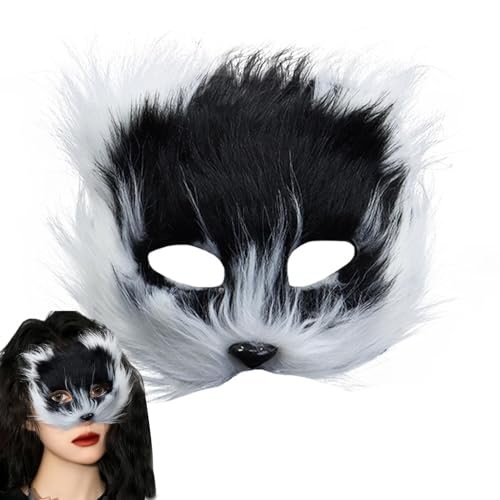 Tiergesichtsabdeckung, bequeme Tiermaske, pelzige Gesichtsabdeckung, leichte Maskerade-Gesichtsabdeckung, Halloween-Kostüm-Requisiten für Damen und Herren Tiergesichtsabdeckung, bequeme Tiermaske, pelzige Gesichtsabdeckung, leichte Maskerade-Gesichtsabdeckung, Halloween-Kostüm-Requisiten für Damen und Herren von Generic