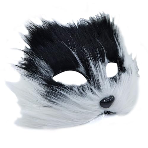 Tiergesichtsabdeckung, halbes Gesicht, bequeme Tiermaske, Cosplay-Kostüm, Requisiten - Halloween-Zubehör für Maskenabdeckung von Generic