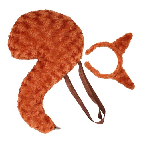 Tierkostüm-Zubehör | Set Schwanz und Bandana Eichhörnchen | Zubehör Plüsch Kostüm weich von Generic