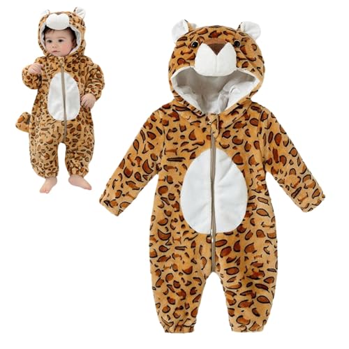 Tierkostüm für Kleinkinder, Tierkostüm für Babys | Tierschlaf Tiger für | Strampler in Plüschtierform, Leoparden-Pyjama für und Mädchen von 2 bis 12 Monaten von Generic