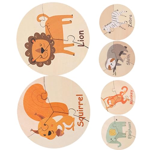 Tierpuzzle, Tierblöcke aus Holz für Kinder, pädagogische Puzzles zur Formklassifizierung - Stem Learning Sensory To, lustiges Tierpuzzle Tierpuzzle, Tierblöcke aus Holz für Kinder, pädagogische Puzzles zur Formklassifizierung - Stem Learning Sensory To, lustiges Tierpuzzle von Generic