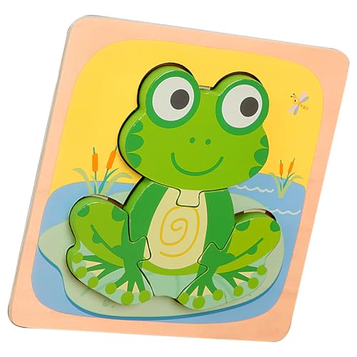 Tierpuzzle - Holzkindrätsel, Frühes Lernen Spielzeug | Niedliche Hirsch -Enten - -Affenfisch -Löwen -, farbenfrohe Hirnteaser - für Kinder im Vorschulalter, 5,91 x 5,91 x 0,59 Zoll von Generic