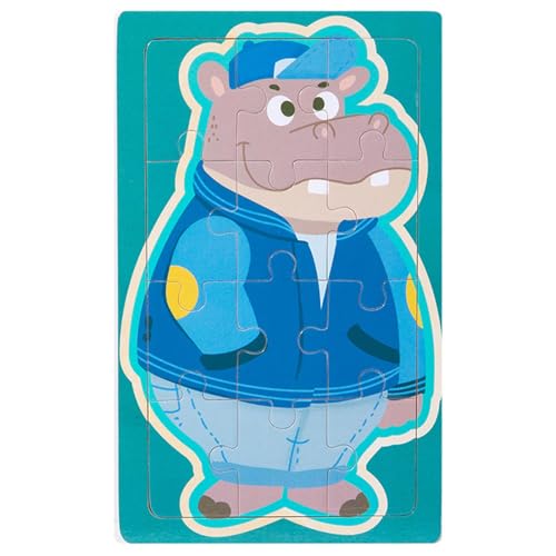 Tierpuzzle-Spielzeug, Holzpuzzle für Kleinkinder, Lernpuzzle aus Holz, Cartoon-Tier, 12-teilig, Kinder ab 3 Jahren verbessern das Ju Tierpuzzle-Spielzeug, Holzpuzzle für Kleinkinder, Lernpuzzle aus Holz, Cartoon-Tier, 12-teilig, Kinder ab 3 Jahren verbessern das Ju von Generic