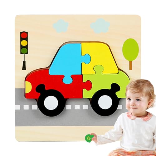 Tierpuzzle aus Holz für Kleinkinder | Kreatives Spielzeug für Kleinkinder – Niedliche Holzpuzzles für Kleinkinder, Lernspielzeug für Vorschule von Generic