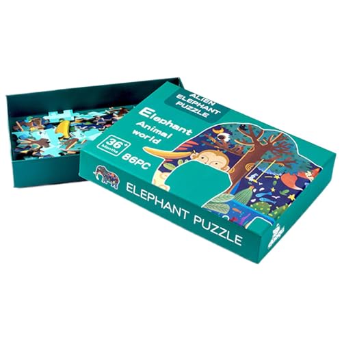 Tierpuzzle für Kinder, Puzzle | Unterwasserwelt Puzzle 'Elefant Cartoon für Erwachsene,Interaktives Spiel Frühe Lernen Tierillustration Puzzle Spielzeug Tierpuzzle für Kinder, Puzzle | Unterwasserwelt Puzzle 'Elefant Cartoon für Erwachsene,Interaktives Spiel Frühe Lernen Tierillustration Puzzle Spielzeug von Generic