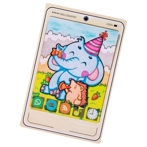Tierpuzzles aus Holz, Tierpuzzle für die kognitive Bildung, frühes Lernen, interaktives Lernen, Block Spielzeug für Kinder, 3+ Mädchen von Generic