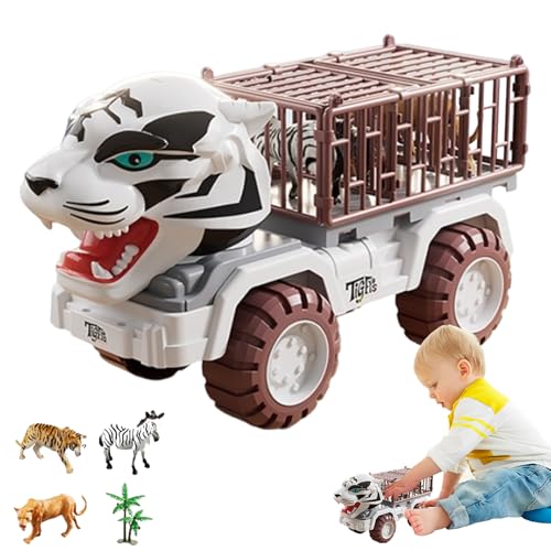 Tiger Gefängniswagen - Tierwagenspielzeug, zurückziehen Auto | Trägheitstransportwagenspielzeug für Kleinkinder, Bildungskäfigfahrzeug für Kinder, Safari -Dschungelspielzeug für Mädchen Frühes Tiger Gefängniswagen - Tierwagenspielzeug, zurückziehen Auto | Trägheitstransportwagenspielzeug für Kleinkinder, Bildungskäfigfahrzeug für Kinder, Safari -Dschungelspielzeug für Mädchen Frühes von Generic