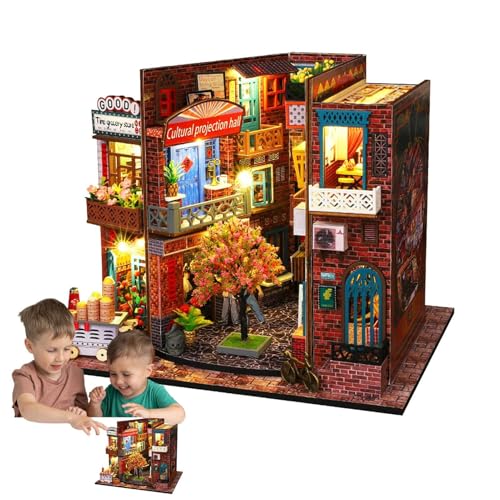 Tiny House Set – Hausdekoration, Miniatur-Hausform, Set für Miniatur-Haus mit Möbeln und LED-Licht, Bastelset für und Erwachsene, Modell Tiny House Set – Hausdekoration, Miniatur-Hausform, Set für Miniatur-Haus mit Möbeln und LED-Licht, Bastelset für und Erwachsene, Modell von Generic