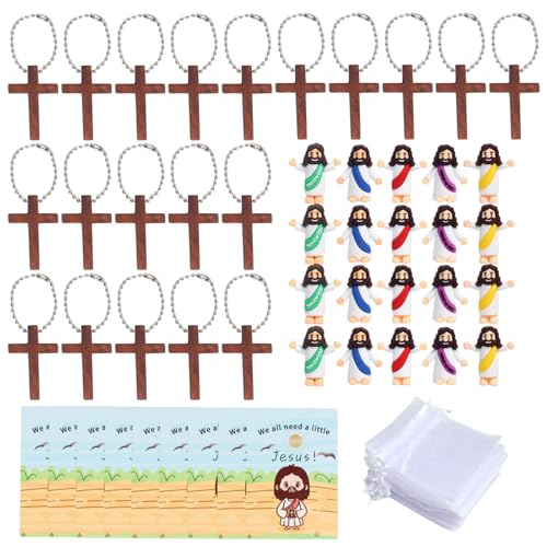Tiny Jesus Figurine Toy Set | 20 Piece Religious Figures Doll with Greeting Card | Collectible Miniature Party Favor for Boys, Girls, Kids Birthday, Classroom Rewards, Sunday School Prizes, Easter Egg Tiny Jesus Figurine Toy Set | 20 Piece Religious Figures Doll with Greeting Card | Collectible Miniature Party Favor for Boys, Girls, Kids Birthday, Classroom Rewards, Sunday School Prizes, Easter Egg von Generic