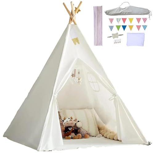 Tipi Zelt für Kinder Spielzelt Tippi Kinderzelt mit Tragetasche&Bunte Flagge,Waschbar Kinderzelt für Drinnen, Tipi Zelt Kinderzimmer, Spielzelt für Mädchen & Jungen,Spielzeug für 3~5 Jahre Tipi Zelt für Kinder Spielzelt Tippi Kinderzelt mit Tragetasche&Bunte Flagge,Waschbar Kinderzelt für Drinnen, Tipi Zelt Kinderzimmer, Spielzelt für Mädchen & Jungen,Spielzeug für 3~5 Jahre von Generic