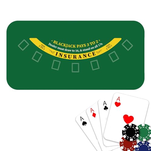 Tischabdeckung, große Spieltischmatte, 120 x 60 cm, rutschfeste Kartentischabdeckung, Tischmatte für Texas, Holdem Poker, Kartenspiele Tischabdeckung, große Spieltischmatte, 120 x 60 cm, rutschfeste Kartentischabdeckung, Tischmatte für Texas, Holdem Poker, Kartenspiele von Generic