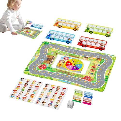 Tischpuzzlespiel - Bushaltestelle Mathematikspielzeug, Bildungslernaktivität | Interaktive Addition & Subtraktions -Set für Kinder, Aufklärungsspiel im Klassenzimmer für Lehrer, unterhaltsames Bildung von Generic