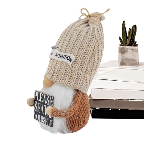 Toilettenzwerg Dekoration - Toilettenzwerg aus Plüsch, niedliche schwedische Gnom Puppe gestrickt | Tischschmuck für Puppen, Badezimmerdekoration, P-Puppe Toilettenzwerg Dekoration - Toilettenzwerg aus Plüsch, niedliche schwedische Gnom Puppe gestrickt | Tischschmuck für Puppen, Badezimmerdekoration, P-Puppe von Generic