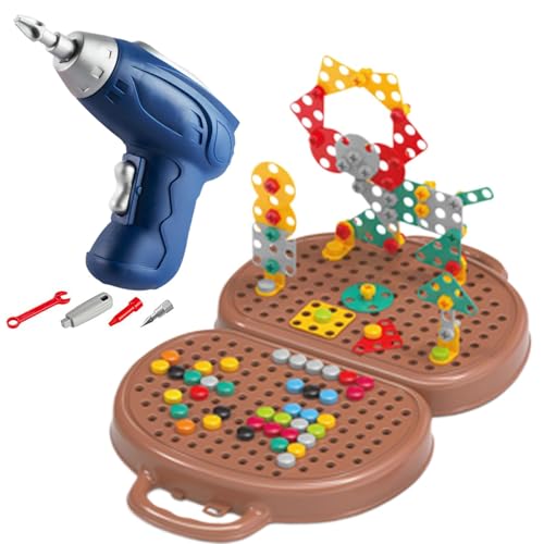 Toolbox Play – Werkzeug-Set für Baukasten | Interaktiver Werkzeugkasten, lustige Lernwerkzeuge, tragbares Werkzeug-Set, fantasievolle Bauaktivitäten, Box von Generic