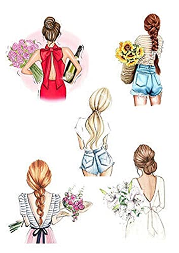 Tortenaufleger mit Motiv "Mädchen im Kleid und Frau und Mama", essbare Bilder (Muster 4) von Generic