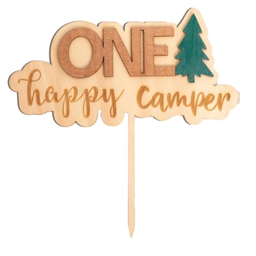 Tortendeko aus Holz, Camping Geburtstag Kuchen Deko - Foto Booth Prop Cupcake Topper | Cupcake Topper für Geburtstag unter den Sternen Tortendeko aus Holz, Camping Geburtstag Kuchen Deko - Foto Booth Prop Cupcake Topper | Cupcake Topper für Geburtstag unter den Sternen von Generic