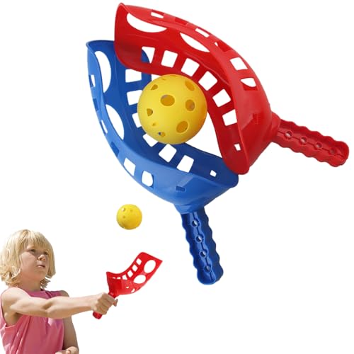Toss and Catch Scoop Set - PP Sturdy Throw Toy, tragbares Spielkit | 13.78x5.91x3.94in Ball Scoop mit ergonomischem Griff, lustiges Sportspiel für Hinterhof, Rasenspiel, Urlaub am Meer, Aktivitäten am von Generic