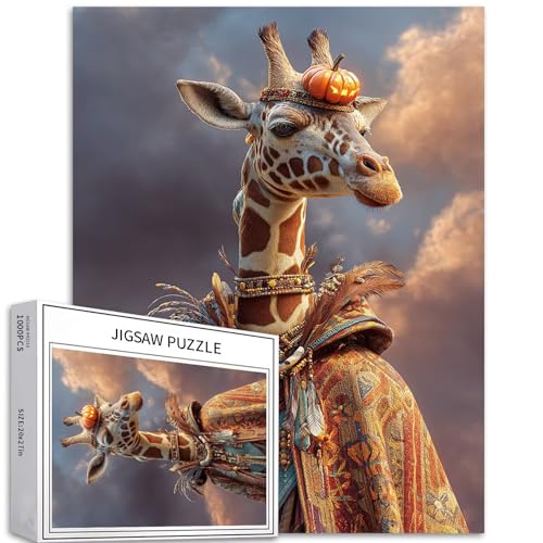 Totem-Umhang, Giraffe, 1000-teiliges Puzzle für Erwachsene, Halloween-Kostüm, Kunst-Puzzle, buntes DIY-Puzzle, für Heimdekoration, Geschenke, Familienpuzzle, perfekt für Spieleabende, 50 x 70 cm Totem-Umhang, Giraffe, 1000-teiliges Puzzle für Erwachsene, Halloween-Kostüm, Kunst-Puzzle, buntes DIY-Puzzle, für Heimdekoration, Geschenke, Familienpuzzle, perfekt für Spieleabende, 50 x 70 cm von Generic