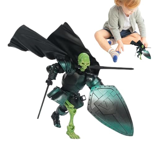 Totenkopf Action Figur Modell Aktivität Skelett Rüstung Skelett Rüstung bewegliches Gelenkspielzeug | Figur, Schreibtischdekoration für Zimmer von Generic