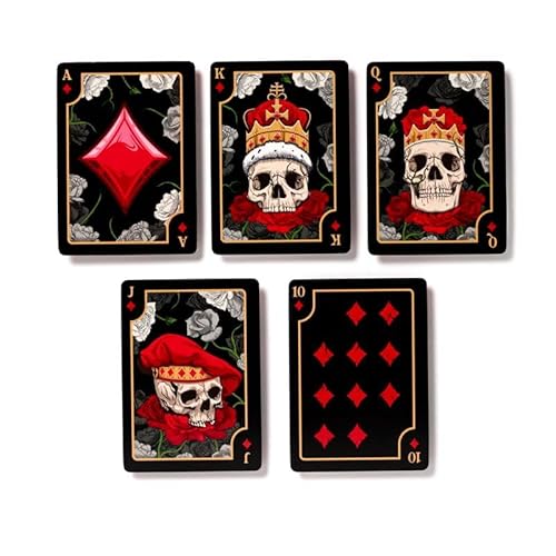 Totenkopf Rosen Skull Totenschädel Gothic Standard Spielkarten Skat Karten Deckkartenspiel Totenkopf Rosen Skull Totenschädel Gothic Standard Spielkarten Skat Karten Deckkartenspiel von Generic