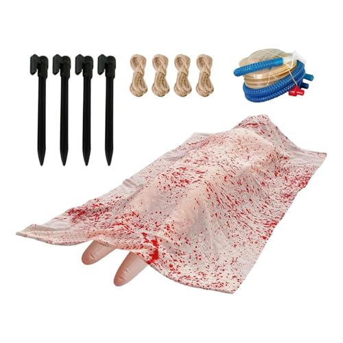 Totkörper-Requisiten? Gruselige Hallowmas zurück aus dem Grab Dekorationen | Gruseliges Spukhaus Liegende Leiche Requisite, Outdoor-Halloween-Gartendekoration, Horror-Zubehör für Atmosphäre von Generic