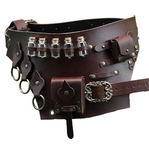 Tränkenträger - Renaissance-Gürtel mit mittelalterlichem Herrenkorsett, Tränke aus Leder | Renaissance-Gürtel im Vintage-Look, Trank, passend für alle Größen Tränkenträger - Renaissance-Gürtel mit mittelalterlichem Herrenkorsett, Tränke aus Leder | Renaissance-Gürtel im Vintage-Look, Trank, passend für alle Größen von Generic