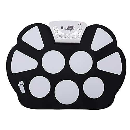Tragbare Elektronische Drumset 9 Pads Rollen -Drum -Kit für Anfänger Kinder Schwarz Weiß Tragbare Elektronische Drumset 9 Pads Rollen -Drum -Kit für Anfänger Kinder Schwarz Weiß von Generic