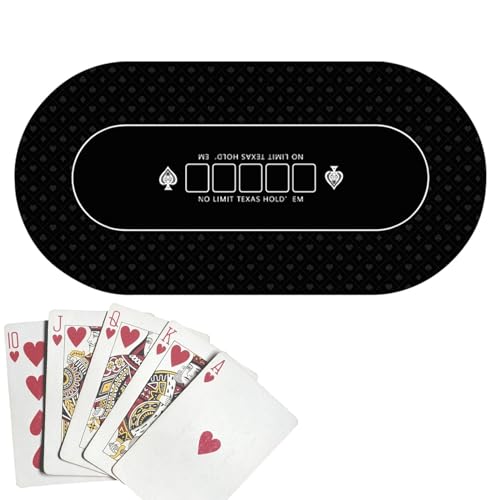 Tragbarer -Tisch, Spieltisch, große Tische, rutschfeste Tischabdeckungen, Tischmatte für Texas Holdem, Kartenspiele von Generic