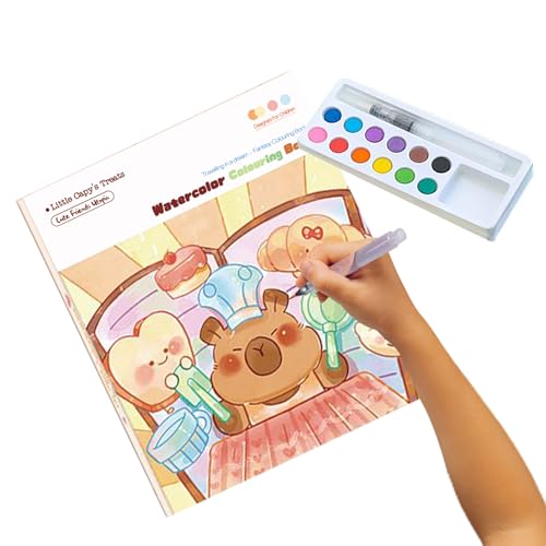 Tragbares Malbuch | Lernset zum Malen | Einfach zu bedienendes Cartoon-Set für Kinder 3+ mit Aquarellbuch für Anfänger von Generic
