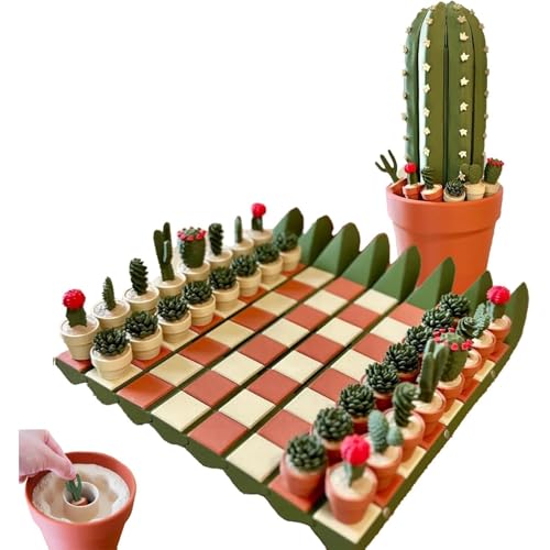 Tragbares magnetisches Schachspiel, Kaktus-Themen-Thema, tragbares Schachspiel, 3D-gedrucktes tragbares Schachspiel, Geschenke für Pflanzenliebhaber Tragbares magnetisches Schachspiel, Kaktus-Themen-Thema, tragbares Schachspiel, 3D-gedrucktes tragbares Schachspiel, Geschenke für Pflanzenliebhaber von Generic