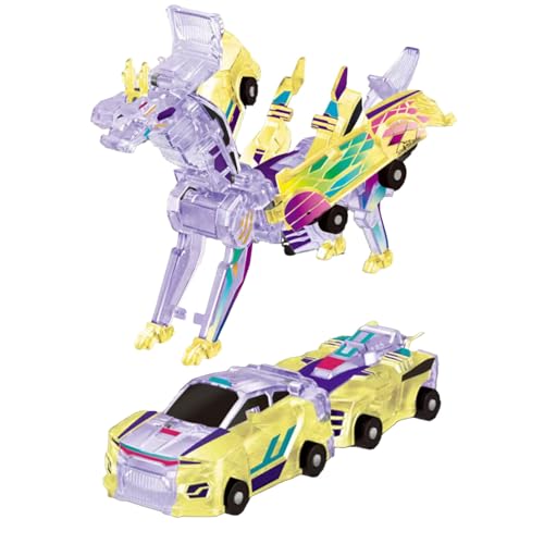 Transform Transformer Spielzeugautos Transformierendes Kleinkindfahrzeug Autoroboter 2 Stück Ultimativer transformierender Autoroboter für Kinderspielzeug Transformierendes (Gold, 13.5x4.5x11.5cm) von Generic