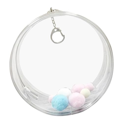 Transparente Puppentasche, transparente Figuren-Ausstellungstasche, transparente Figuren-Display-Tasche | Runde Puppentasche, staubdichte Puppentasche, Sammeltasche von Generic
