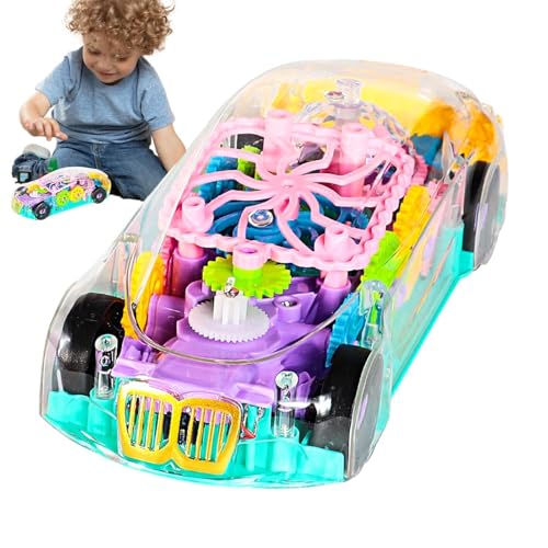 Transparentes Getriebeauto, beleuchtetes Auto-Spielzeug, transparentes Lernspielzeug mit Musik, lustiges Lernspielzeug, elektrisches Spielzeugauto, mobiles Getriebe, interaktives Spiel P von Generic