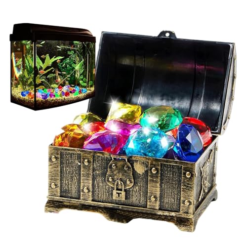 Treasure Box, Tauchsteine, sinkendes Poolspielzeug, Schwimmspielzeug, Pool-Spielzeug für Kinder, künstliche Edelsteine für Zuhause, Schreibtisch, Vasendekoration von Generic