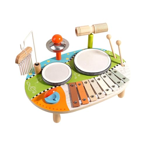 Trommel-Set aus Holz für Kleinkinder – Xylophon-Trommelspielzeug für Babys, Lernmusikinstrument | Multifunktionales Musikspielzeug für die frühe Bildung und die Zeit Trommel-Set aus Holz für Kleinkinder – Xylophon-Trommelspielzeug für Babys, Lernmusikinstrument | Multifunktionales Musikspielzeug für die frühe Bildung und die Zeit von Generic