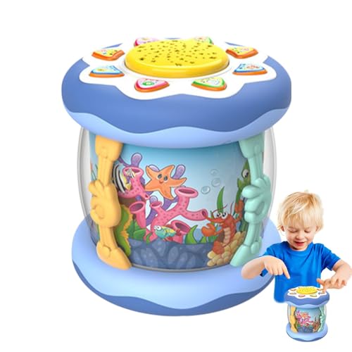 Trommeln für Spielzeug, Spielzeuge, niedliches Meerestierspielzeug, mit Licht und Musik, Lerninstrumente, multifunktionales Handtrommelspielzeug für Vorschulalter Trommeln für Spielzeug, Spielzeuge, niedliches Meerestierspielzeug, mit Licht und Musik, Lerninstrumente, multifunktionales Handtrommelspielzeug für Vorschulalter von Generic