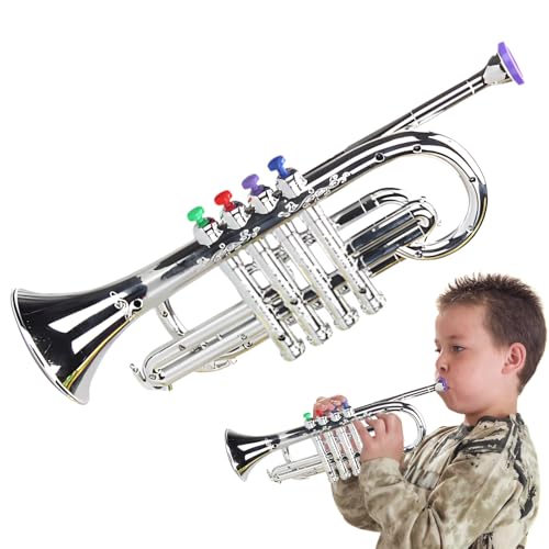 Trompete, Musikinstrumentenspielzeug, Trompete – Trompete – Blasinstrument für – frühes Lernspielzeug aus Trompetenhorn, für Geburtstag, Weihnachten, Urlaub Trompete, Musikinstrumentenspielzeug, Trompete – Trompete – Blasinstrument für – frühes Lernspielzeug aus Trompetenhorn, für Geburtstag, Weihnachten, Urlaub von Generic