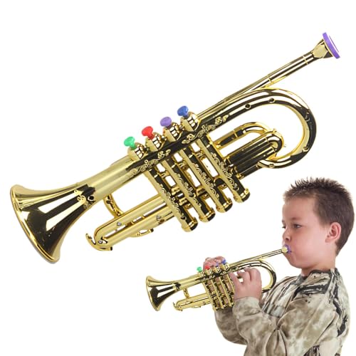 Trompete für Trompete, Musikinstrument, Trompete, Windinstrument, frühes Lernspielzeug aus Trompetenhorn, für Geburtstag, Weihnachten, Urlaub, Kindergarten Trompete für Trompete, Musikinstrument, Trompete, Windinstrument, frühes Lernspielzeug aus Trompetenhorn, für Geburtstag, Weihnachten, Urlaub, Kindergarten von Generic