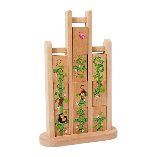 Tumble Puzzle Set, Building Blocks Enigins Toy | Lustiges Senioren Kartenspielzeug - Tragbare Vorschul-Bildungsaktivität, motorische Fähigkeiten Lernspiele für Mädchen von Generic