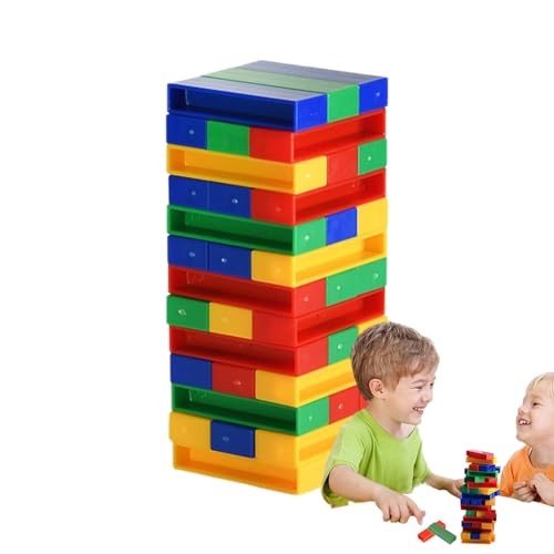 Tumbling Tower-Spiel, Stacking Blocks-Spiel | Turmbausteine ​​Brettspiele - Lernfähiges Familienbrettspiel, Balancierwürfel-Tischspiel für Zuhause, Party von Generic