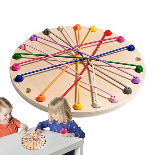 Twisted Rope Spiel - Holz Seilpuzzle Denkspiel | Kreatives Entknotungsbrett mit stabilem Material, kniffliges Eltern Kind Logikspielzeug für Geduldstraining Konzentration Intelligenz Kinder Erwachsene von Generic