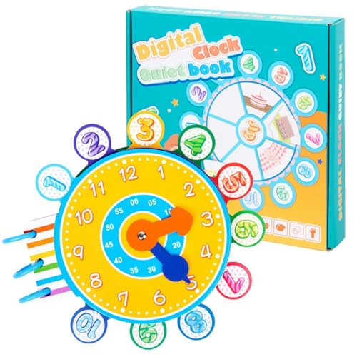 Uhrbuch für Kinder, Lernuhr für Kinder, beschäftigtes Buch mit Vorschulaktivitäten - Aufkleber Buch mit Aufklebern für Kinder, Aufkleber Aktivitätsbücher Uhrbuch für Kinder, Lernuhr für Kinder, beschäftigtes Buch mit Vorschulaktivitäten - Aufkleber Buch mit Aufklebern für Kinder, Aufkleber Aktivitätsbücher von Generic