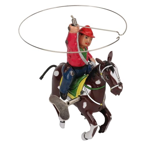 Uhrwerk-Spielzeugfigurenmodell, Realistisches Cowboy-Typ-Eisenwind-Vintage-Spielzeug Im Künstlerischen Retro-Stil für Themengalerien von Generic