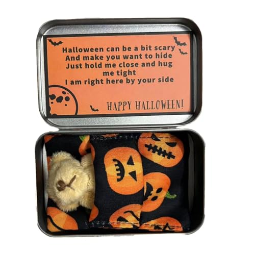 Taschenbär, kleine eines Taschenbärs | Halloween-Plüschpuppe – Set mit Taschenbär-Umarmungskarten, Plüschpuppe, Halloween-Plüschpuppe von Generic