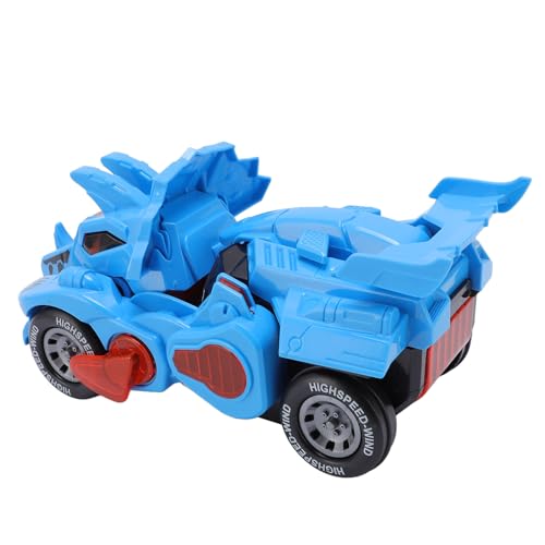 Umgestaltete Auto Dinosaurier, Multi -Richtungsbewegung Flexible Elektrische Dinosaurier -Auto Omnidirektionalräder mit Leichter Musik für Kleinkinder (Blue) von Generic