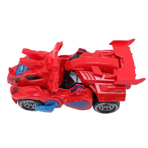 Umgestaltete Auto Dinosaurier, Multi -Richtungsbewegung Flexible Elektrische Dinosaurier -Auto Omnidirektionalräder mit Leichter Musik für Kleinkinder (Rot) von Generic