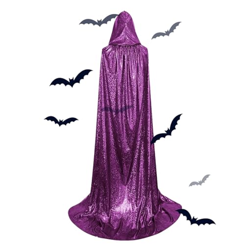 Umhang für Erwachsene - Halloween Hexenkostüm - Bequemer Kapuzenumhang für Damen | Uni Umhang in voller Länge mit Kapuze für Halloween, Weihnachtsfeier von Generic