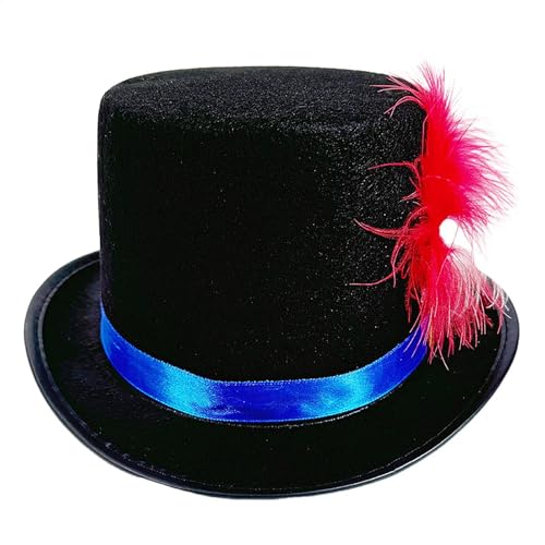 Unabhängigkeitstag Hut, Patriotische Hüte für Männer | Star Fourth of July Juli Feather Top Hat - Urlaubsparade Zubehör Windeln Karneval Fasching Kostüm Zubehör Lustig Unabhängigkeitstag Hut, Patriotische Hüte für Männer | Star Fourth of July Juli Feather Top Hat - Urlaubsparade Zubehör Windeln Karneval Fasching Kostüm Zubehör Lustig von Generic